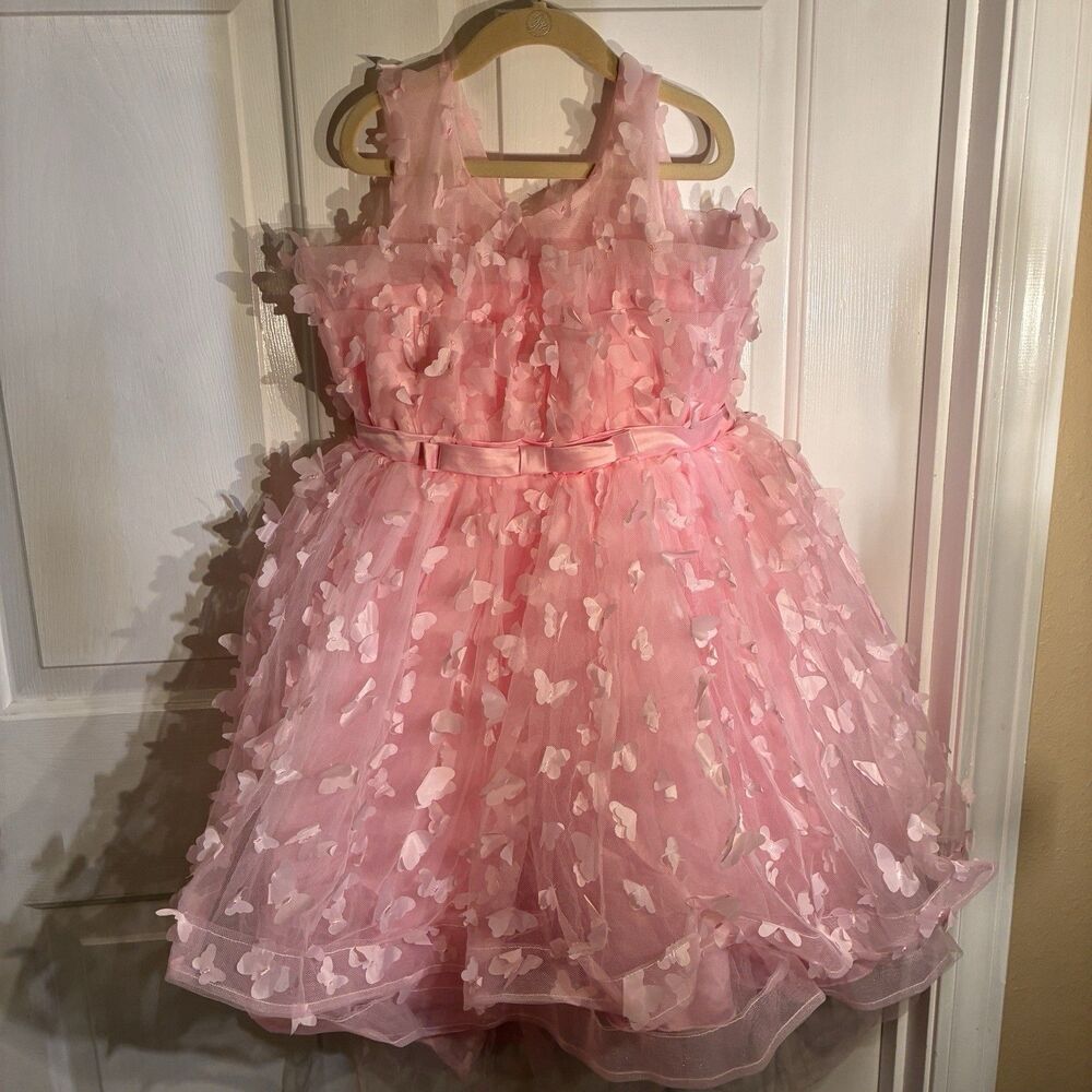 Dreaming With Fairies Pink Butterfly Tulle Dress Size 10 Girls (MIA Belle Girls)